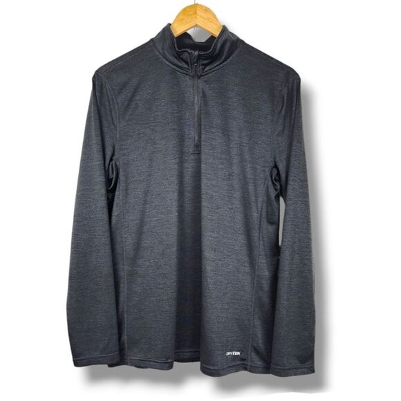 Other - Tek Gear DryTek Men Top Running Shirt 1/4 Zip Pullover Charcoal  Mockneck Size S